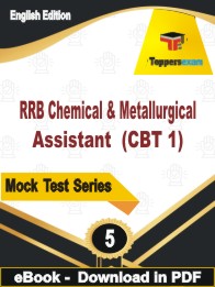RRB Chemical & Metallurgical Assistant (CBT 1) Test PDF Book In English - Practice Set