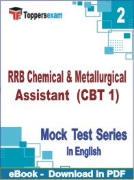 RRB Chemical & Metallurgical Assistant (CBT 1) Test PDF Book In English - Question Paper
