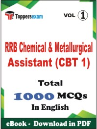 RRB Chemical & Metallurgical Assistant (CBT 1) PDF Book in English - MCQ / Objective Questions (VOL.1)