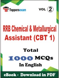 RRB Chemical & Metallurgical Assistant (CBT 1) PDF Book in English - MCQ / Objective Questions (VOL.2)