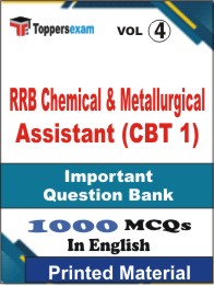 RRB Chemical & Metallurgical Assistant (CBT 1) Book in English - Objective MCQ (VOL.4)