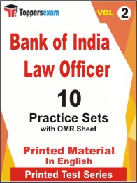 Bank of India Law Officer Book in English - Practice Set (VOL.2)