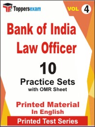 Bank of India Law Officer Book in English - Practice Set (VOL.4)