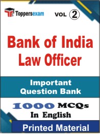 Bank of India Law Officer Book in English - Objective MCQ (VOL.2)