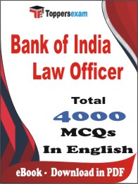 Bank of India Law Officer PDF Book In English - MCQ / Objective Questions