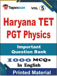 Haryana TET PGT Physics Book in English - Objective MCQ (VOL.5)
