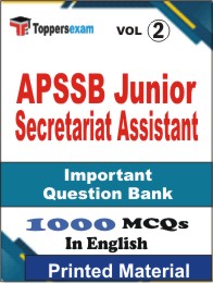 APSSB Junior Secretariat Assistant Book in English - Objective MCQ (VOL.2)