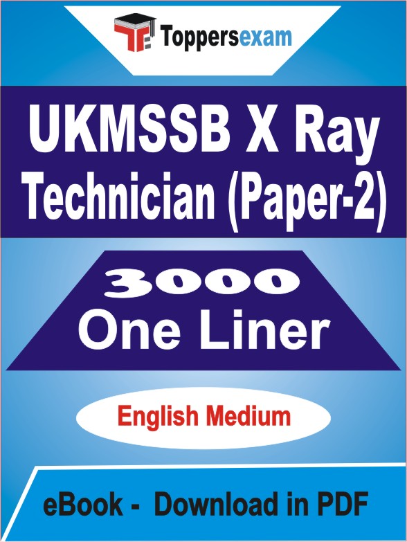 UKMSSB X Ray Technician (Paper-2) One Liner Book PDF in English