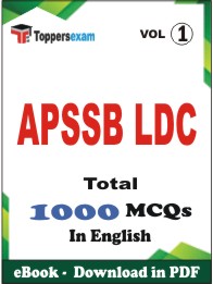 APSSB LDC PDF Book in English - MCQ / Objective Questions (VOL.1)