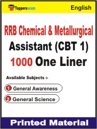 RRB Chemical & Metallurgical Assistant (CBT 1) One Liner Book in English