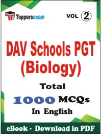 DAV Schools PGT (Biology) PDF Book In English - MCQ / Objective Questions (VOL.2)