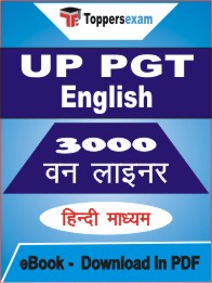 UP PGT English One Liner Book PDF in Hindi