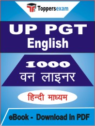UP PGT English One Liner Book PDF in Hindi