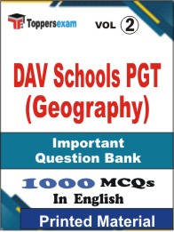 DAV Schools PGT (Geography) Book in English - Objective MCQ (VOL.2)