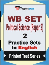 WB SET Political Science (Paper 2) Book in English - Question Paper / Practice Set