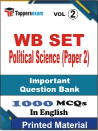 WB SET Political Science (Paper 2) Book in English - Objective MCQ (VOL.2)
