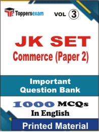 JK SET Commerce (Paper 2)  Book in English - Objective MCQ(VOL.3)