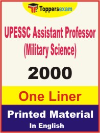 UPESSC Assistant Professor (Military Science) One Liner Book in English