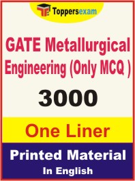 GATE Metallurgical Engineering (Only MCQ) One Liner Book in English