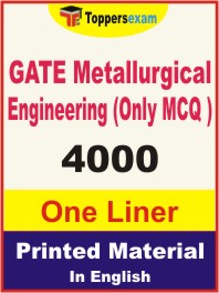 GATE Metallurgical Engineering (Only MCQ) One Liner Book in English