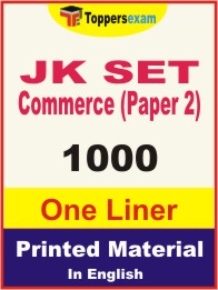 JK SET Commerce (Paper 2) One Liner Book in English
