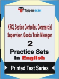 KRCL Section Controller. Commercial Supervisor, Goods Train Manager Book in English - Question Paper / Practice Set