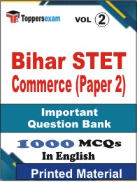 Bihar STET Commerce (Paper 2) Book in English - Objective MCQ (VOL.2)