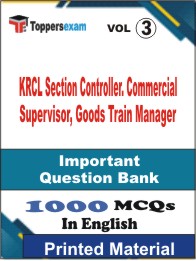 KRCL Section Controller. Commercial Supervisor, Goods Train Manager  Book in English - Objective MCQ(VOL.3)