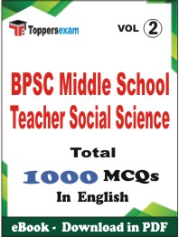 BPSC Middle School Teacher Social Science PDF Book In English - MCQ / Objective Questions (VOL.2)