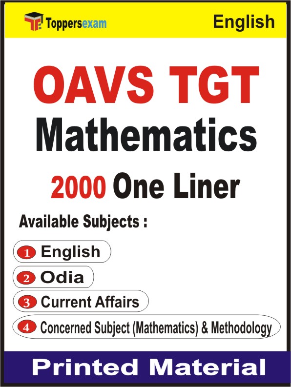 OAVS TGT Mathematics One Liner Book in English