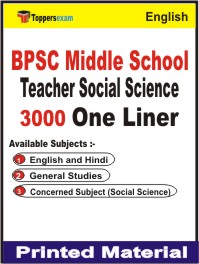 BPSC Middle School Teacher Social Science One Liner Book in English