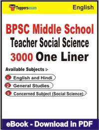 BPSC Middle School Teacher Social Science One Liner Book PDF in English