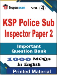 KSP Police Sub Inspector (Paper-2) Book in English - Objective MCQ (VOL.4)