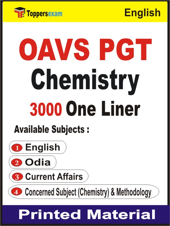 OAVS PGT Chemistry One Liner Book in English