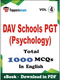 DAV Schools PGT (Psychology) PDF Book In English - MCQ / Objective Questions (VOL.4)