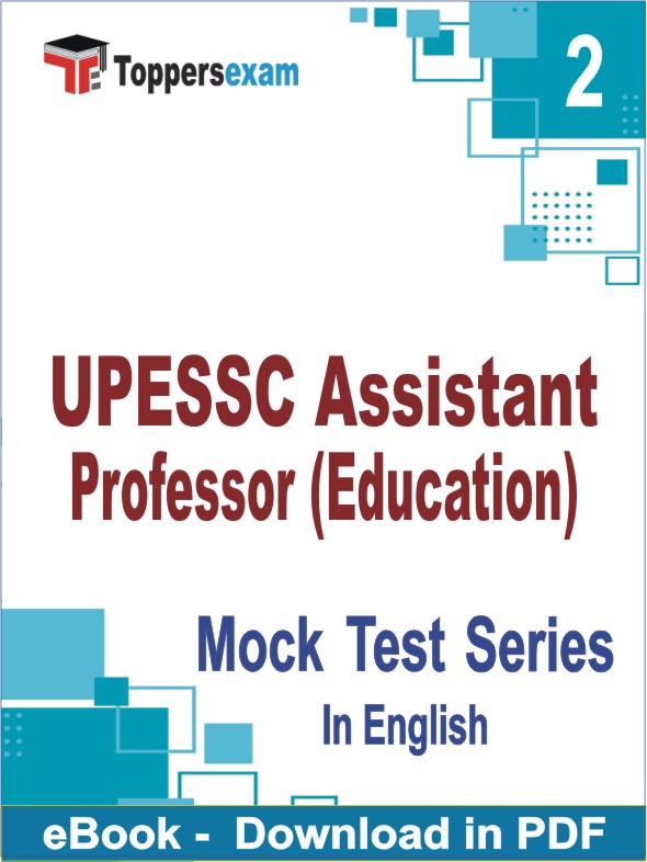 UPESSC Assistant Professor (Education) PDF Book In English - Question Paper