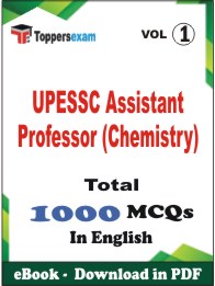 UPESSC Assistant Professor (Chemistry) PDF Book In English - MCQ / Objective Questions (VOL.1)