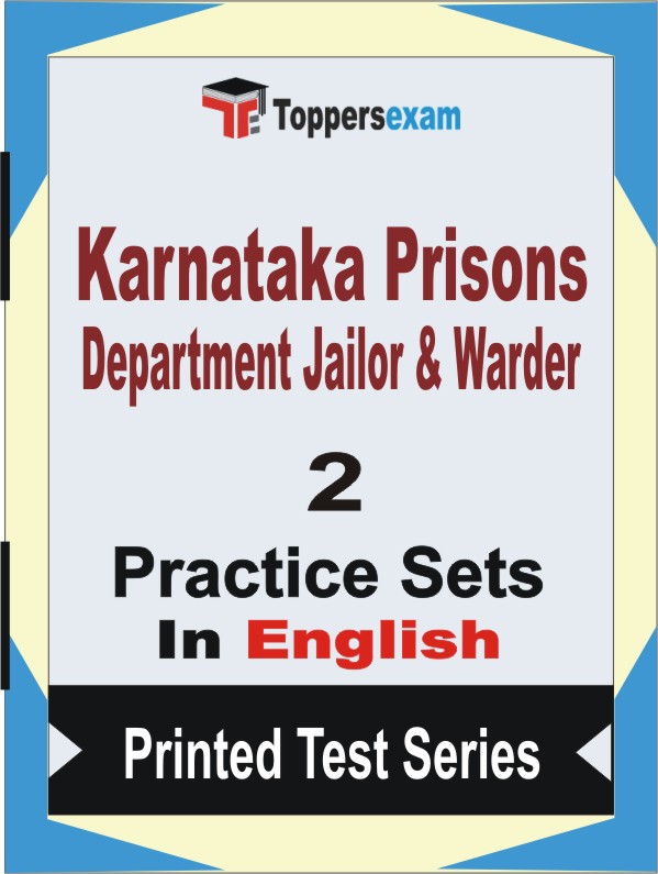 Karnataka Prisons Department Jailor & Warder Book in English - Question Paper / Practice Set