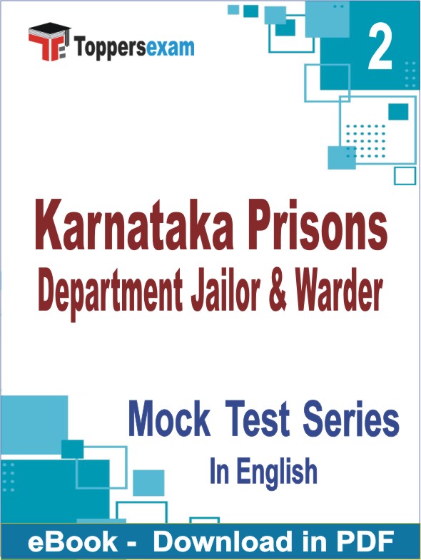Karnataka Prisons Department Jailor & Warder PDF Book In English - Question Paper