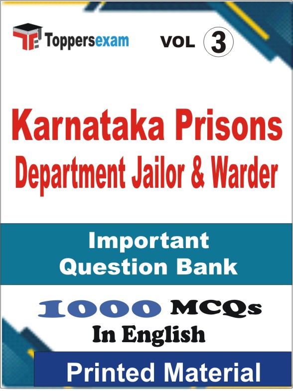 Karnataka Prisons Department Jailor & Warder Book in English - Objective MCQ (VOL.3)