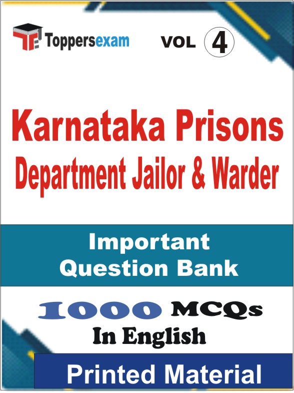 Karnataka Prisons Department Jailor & Warder Book in English - Objective MCQ (VOL.4)