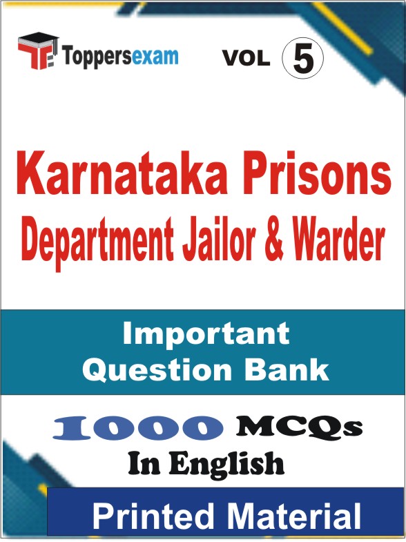 Karnataka Prisons Department Jailor & Warder Book in English - Objective MCQ (VOL.5)