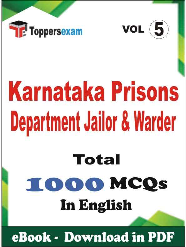 Karnataka Prisons Department Jailor & Warder PDF Book In English - MCQ / Objective Questions (VOL.5)