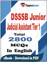 DSSSB Junior Judicial Assistant (Tier-1) PDF Book In English - MCQ / Objective Questions
