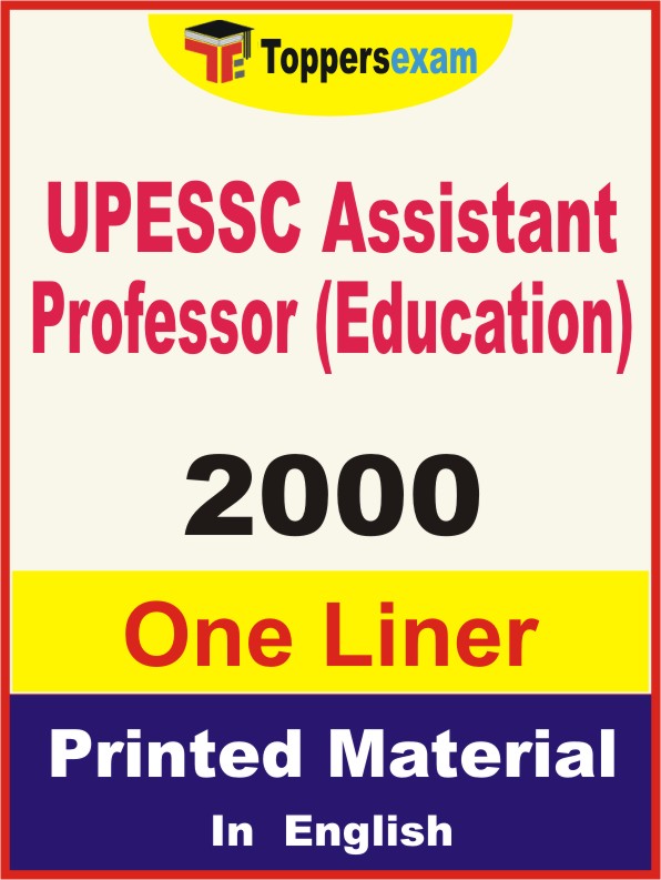 UPESSC Assistant Professor (Education) One Liner Book in English