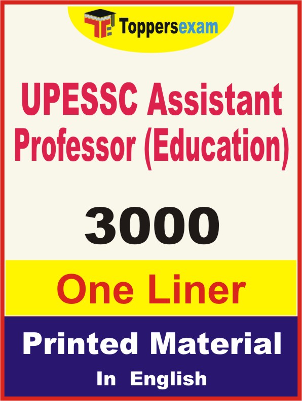 UPESSC Assistant Professor (Education) One Liner Book in English