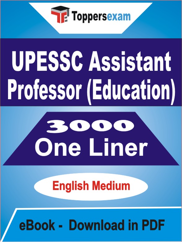 UPESSC Assistant Professor (Education) One Liner Book PDF in English