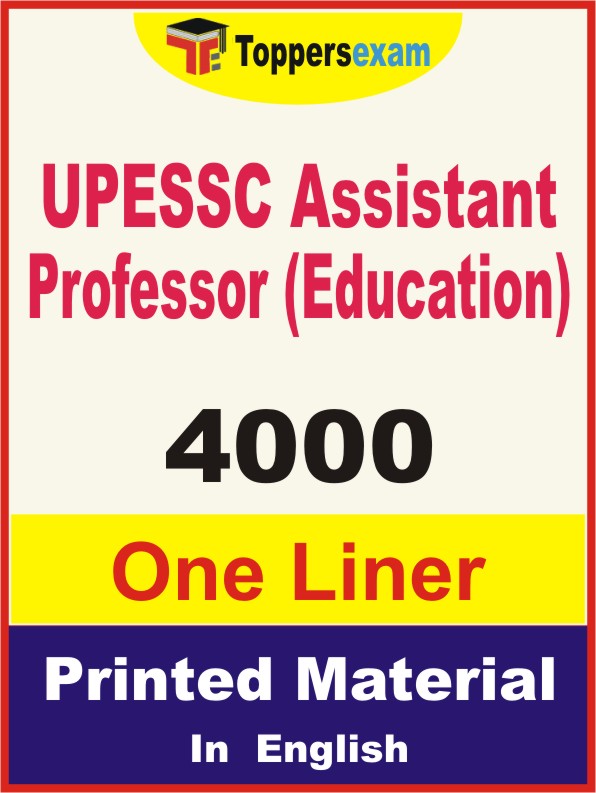 UPESSC Assistant Professor (Education) One Liner Book in English