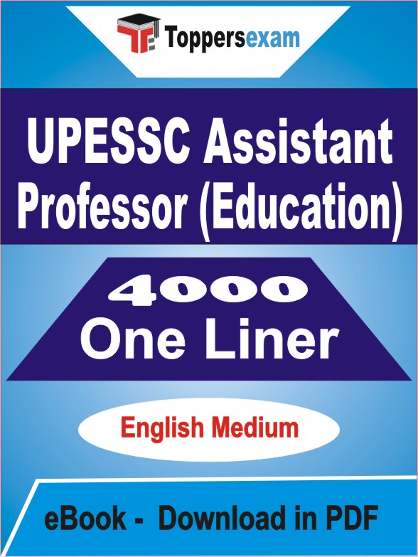 UPESSC Assistant Professor (Education) One Liner Book PDF in English
