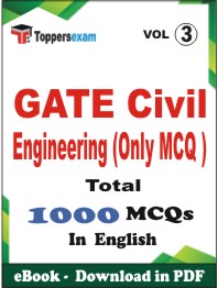 GATE Civil Engineering (Only MCQ) PDF Book In English - MCQ / Objective Questions (VOL.3)